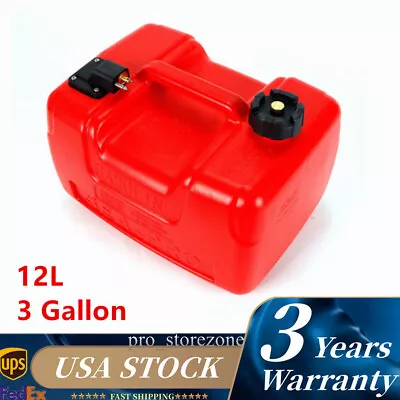 12L 3 Gallon Portable Boat Fuel Tank Marine Outboard Fuel Tank With Connector US • $30.40