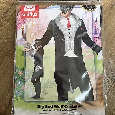 Big Bad Wolf Costume Mens Deluxe Werewolf World Book Day Fancy Dress Outfit L • £32.99