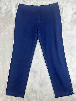 Women’s Pure Jill J.Jill Pull On Pants Slim Leg Indigo Dark Wash Size Large  • $29.50