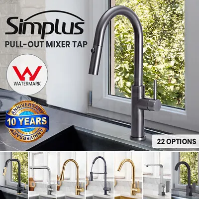 Kitchen Tap Pull Out Mixer Taps Sink Basin Faucet Laundry Swivel WELS • $78.99