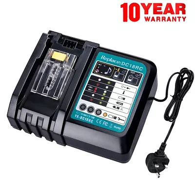 For Makita DC18RC Li-ion 7.2V - 18V Fast Battery Charger 240V BL1840 3A Lithium • £18.49