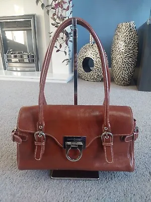 Debenhams Tan Brown Leather Tote Handbag Shoulder Bag VGC Stylish  • £18