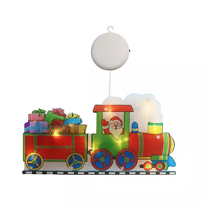 Holiday Decor Light Nice-looking Stable Train Santa Claus Led Window Suction Cup • $12.77