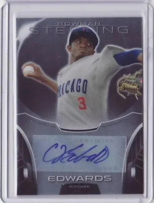 2013 Bowman Sterling Prospect Autograph C.J. Edwards Auto Carl CJ Jr - Flat S/H • $4.99