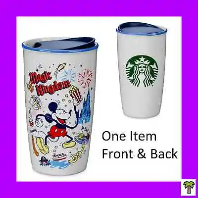🌴 Disney Parks Magic Kingdom Ceramic Starbucks Travel Tumbler Mickey Mouse NEW • $22.95