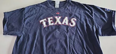 Ian Kinsler Texas Rangers Jersey T-Shirt Blue  2 XL.  MLB Baseball Majestic • $15.99