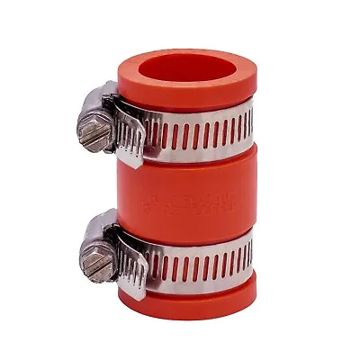 Fernco ¾” Flexible PVC Condensate Coupling For Plastic & Copper Pipe - Red • $9.29