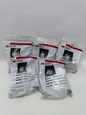 Lot Of 5 3M 8233 N100 Particulate Respirator Individually Sealed Masks • $49.90