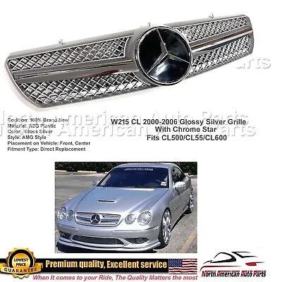 CL Grille Silver CL500 CL600 CL55 W215 Mercedes Accessory Body Grill Star Bumper • $165