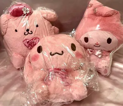 Sanrio SET Of 3 Funwari Pink Color BIG Plush 28cm Sakura Doll Cinnamoroll NEW • $137.90