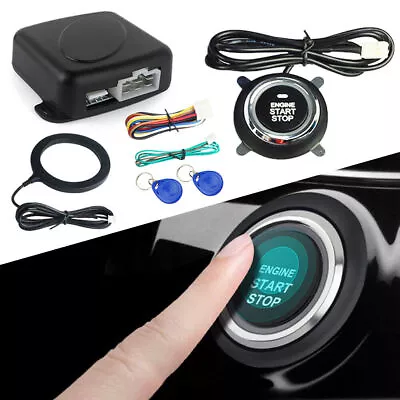 $27.43 • Buy 12V Push Button Car Engine Start Stop System For Auto Keyless Entry Alarm Black