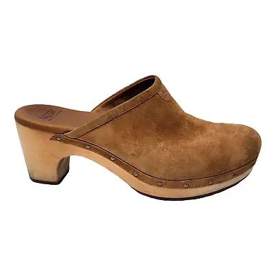 UGG Womens 9 Abbie Casual Slip-On Heeled Mule Clogs Brown Suede Studed 5772 • $20.99