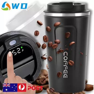 Coffee Mug Stainless Steel Double Wall Leakproof Travel Cup Insulated 510ml AU • $16.89