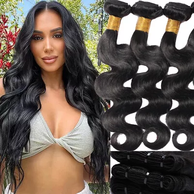 Brazilian Indian Virgin Human Hair Extensions 300G 3Bundles THICK Straight Weave • $28.52