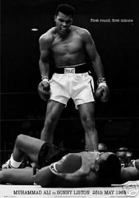 Muhammad Ali - Sonny Liston - New Poster -boxing Print - Print Image Photo -uw0 • $10.48