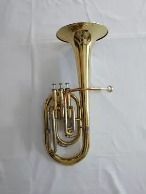 Funion Alto Horn E Flat  Lacquer Eb Key Brass Body GOLD Lacquer With Case • $349.90