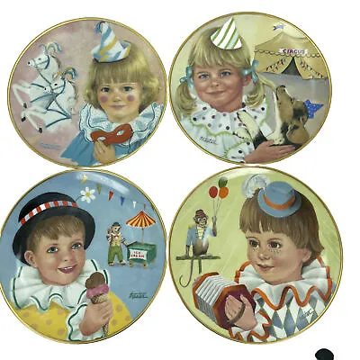 Little Clowns Set Of 4 Kaiser Collector Plates Trester Sweet Treats The Red Mask • $54