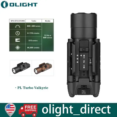 Olight PL Turbo Valkyrie Tactical Flashlight 800 Lumen Weapon Light Rifle Mount • $89.99
