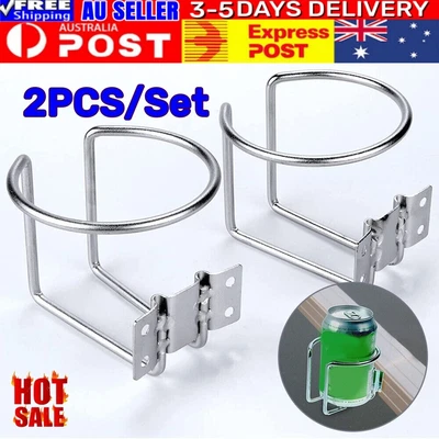 $16.89 • Buy 2x Cup Stainless Steel Boat Drink Holder Truck Ring Holders Car Marine Yacht