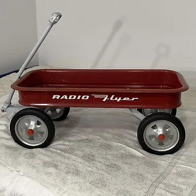 Vintage RADIO Flyer Wagon Early Logo Unique Spoked Wheels Red Excellent • $199.99