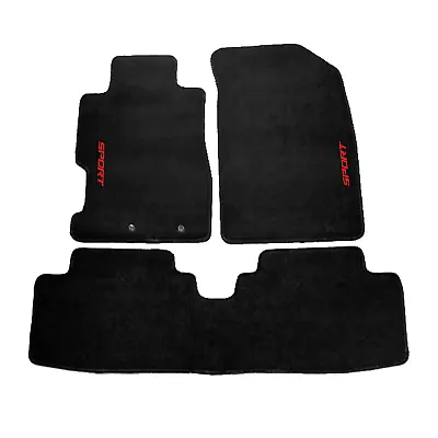 For 01-05 Civic & 02-05  Civic Si Black Floor Mat Front Rear Carpet W/ Red Sport • $57.99
