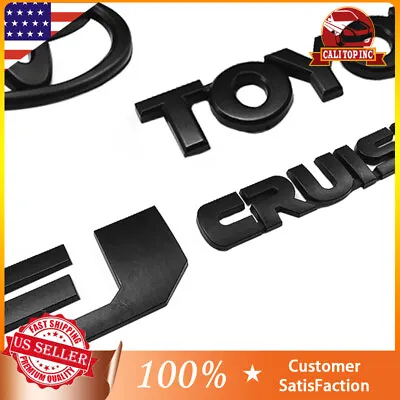 Rear Door Badges For FJ Cruiser 07-15 Actual Emblem Tailgate Accessories Black • $40.98