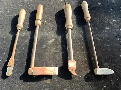 Vintage Copper Ended  Old 4 Soldering Irons Old Tools Great For Glass Lead Work • £30