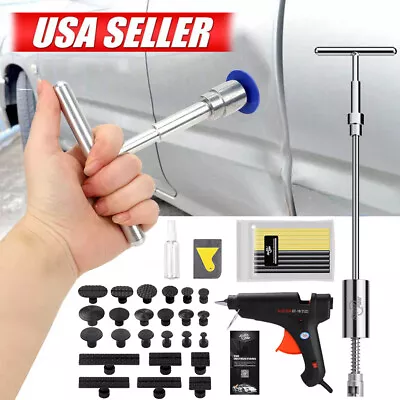 PDR Car Body Paintless Dent Removal Puller Slide Hammer Tool Glue Gun Repair Kit • $28.99