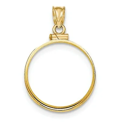 14k Yellow Gold Screw Top Mexican 5 Peso Coin Bezel 19.0mm • $132.45