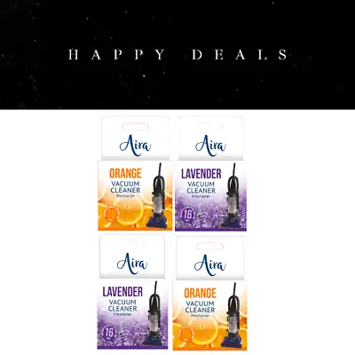 HOOVER FRESHENER Lavender/Orange Bag Cylinder Vacuum Smelly Air Freshener 4 PACK • £9.75