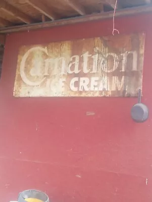 Carnation Ice Cream Vintage Metal Sign • $50