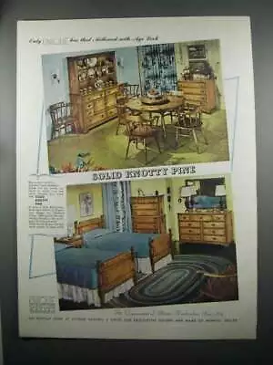 1953 Unique Solid Knotty Pine Furniture Ad • $19.99