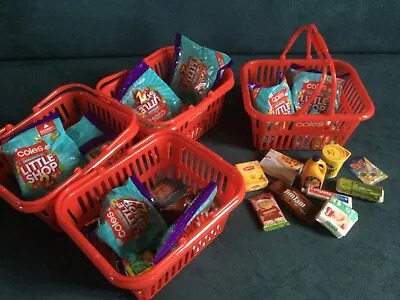 Coles Little Shop Shopping Basket + 9 Mini Collectables + 2 Unopened • $20