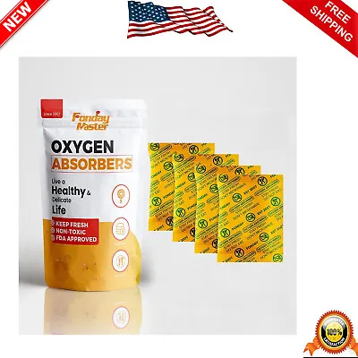 $10.98 • Buy Food Grade Oxygen Absorbers Packets For Long Term Food Storage 100CC X 60Pack