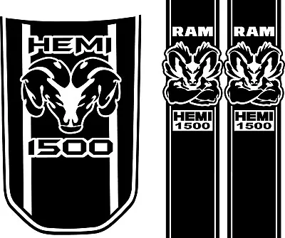  Muscle Ram Truck Hood & Bedstripes Graphic PKG. Compatible With Dodge Ram 1500  • $79.50