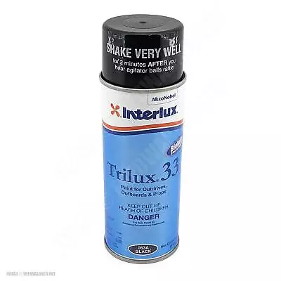 Interlux Trilux 33 Marine Spray Paint 063A Black 12oz (YBA063A/16) Biolux • $46.99