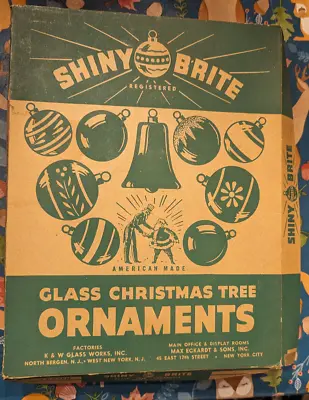 Lot Of 12 Various Vintage Mercury Glass Christmas Ornaments In Shiny Brite Box • $49.99