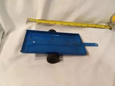 Vintage Nylint 8 ¾  Navy Blue Toy Pressed Steel Flat Bed Haul Trailer • $33