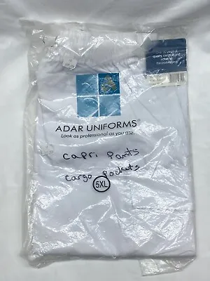 Adar Medical Uniform Natural Rise Cargo Pocket Capris Drawstring Scrub Pants 509 • $4.99