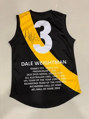 $225 • Buy Dale Weightman Signed Richmond Career Stats Guernsey