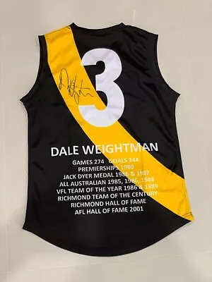 Dale Weightman Signed Richmond Career Stats Guernsey • $225