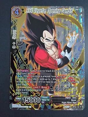 SS4 Vegeta Opening Gambit (Gold Foil) BT24-121 Rare Beyond Generations • $14