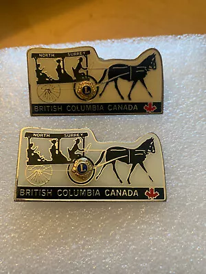 Surrey British Columbia Horsedrawn Carraige Canada 2  Pin New Lot Of 2 • $18.81