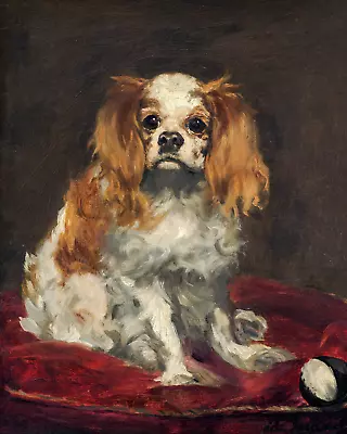 A King Charles Spaniel By Edouard Manet 8 X10  Art Print 8x10 • $12.99