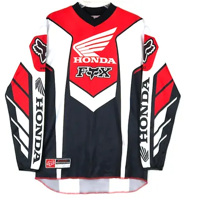 Fox Honda Motorcycle Motorcross Racing Jersey Mens S Red Black SIGNED • $59.89