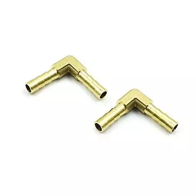 LC LICTOP 6mm 1/4  Hose Barb Fitting 90 Degree L Right Angle Elbow Brass Gold... • $8.34