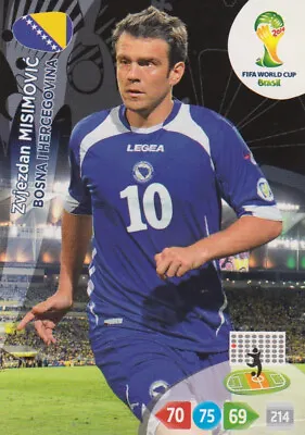 Panini Adrenalyn Trading Card Football World Cup 2014 No. 214 Zvjezdan Misimovic BIH NEW • $1.06