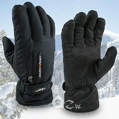 Mens Winter Thermal Warm Waterproof Ski Snowboarding Driving Work Gloves Mitten • $9.98