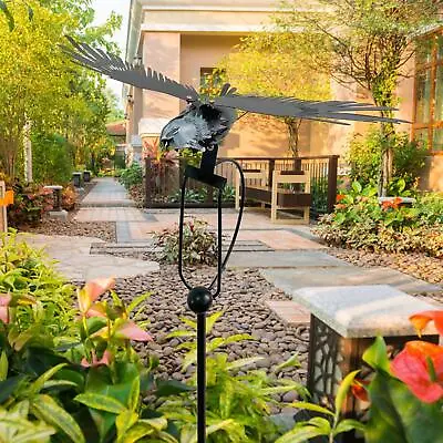 Metal Garden Stake Animals Sculpture Statue For Patio Yard Decor Large Eagle • £15.84