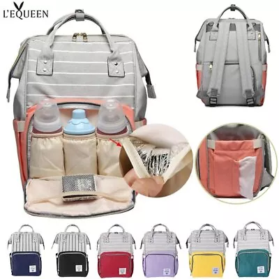 Mummy Maternity Nappy Bag Large Capacity Baby Travel Backpack Mommy Nursing Bag • £38.26